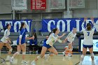 VB vs MHC  Wheaton Women's Volleyball vs Mount Holyoke College. - Photo by Keith Nordstrom : Wheaton, Volleyball, VB